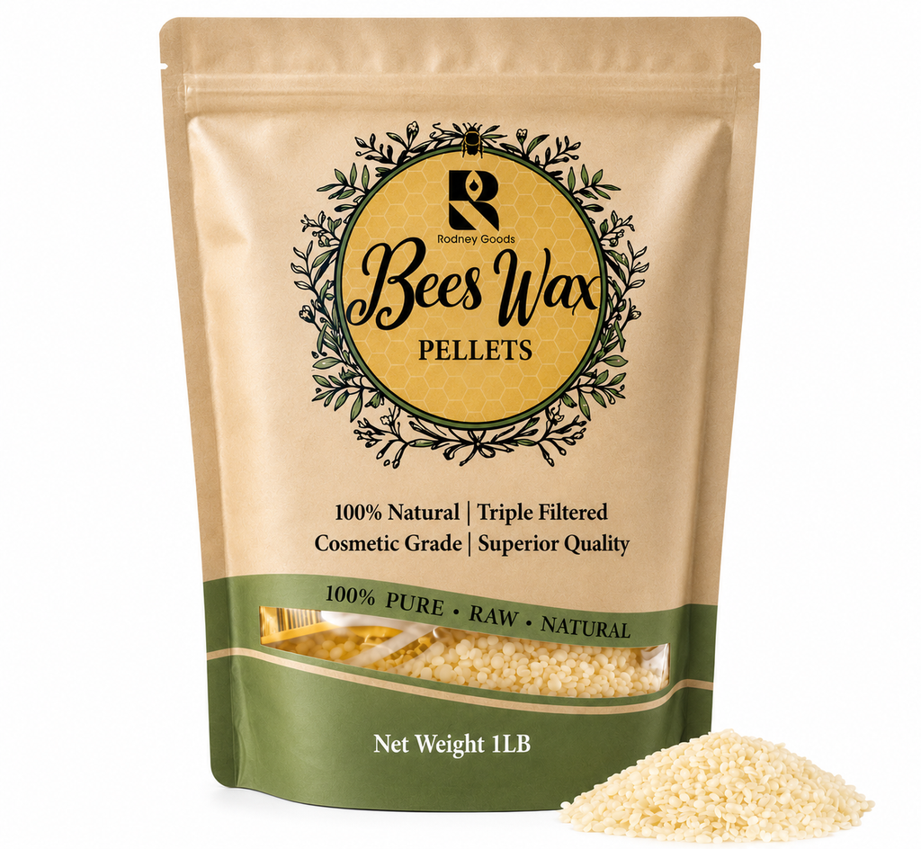 100% Natural Beeswax Pellets for Candle Making – Triple Filtered Pure Yellow Bees Wax (1 LB)