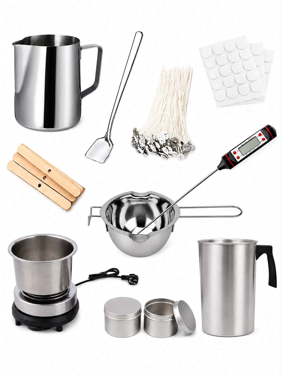 CANDLE KIT MAKING - reusable tools and premium accessories, you can create personalized candles for your home, gifts, or even start your own candle business.