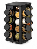 16-Piece Rotating Spice Rack – 360° Countertop Seasoning Jar Storage Organizer