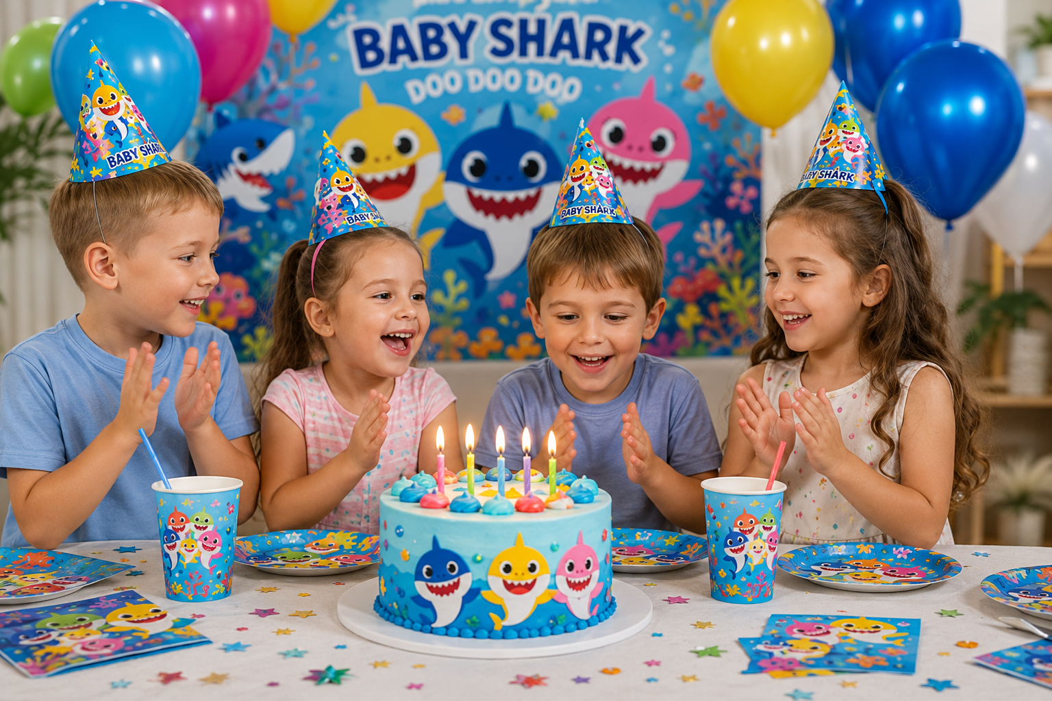 BABY SHARK PARTY SET