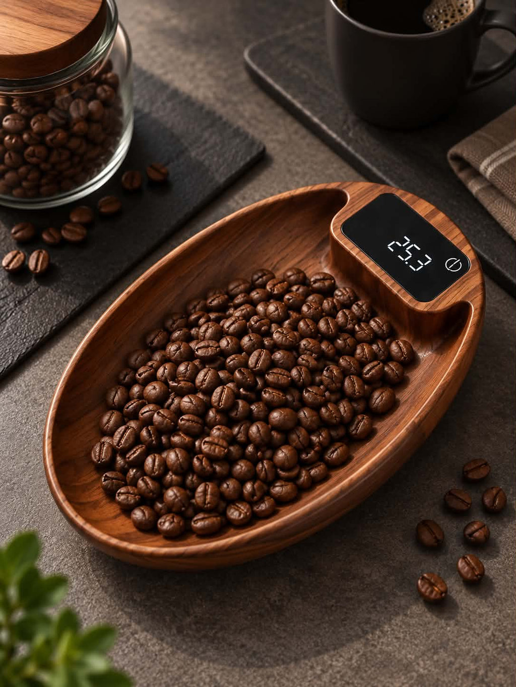Smart Digital Coffee Scale with Timer – 200g/0.3g Precision Mini Kitchen Food & Tea Weighing Scale with USB Chargin