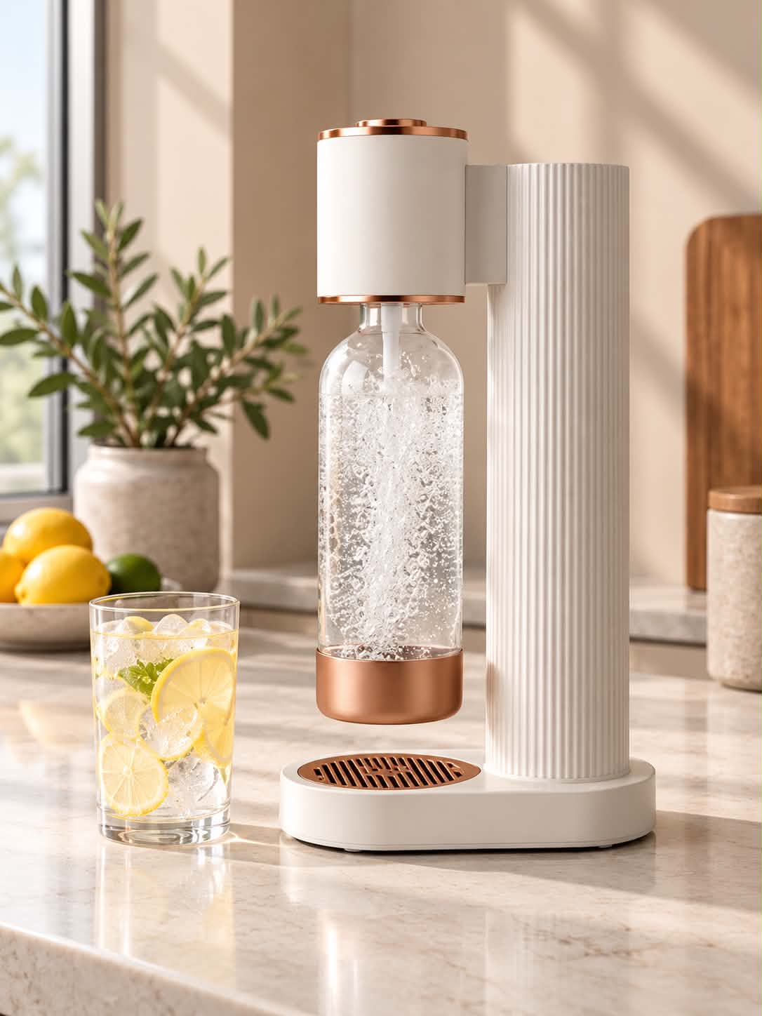 Portable Sparkling Water & Soda Maker – Premium Home CO₂ Carbonation Machine with Reusable Bottle for Fresh Fizzy Water, Homemade Soda, Sparkling Drinks & Refreshing Beverages