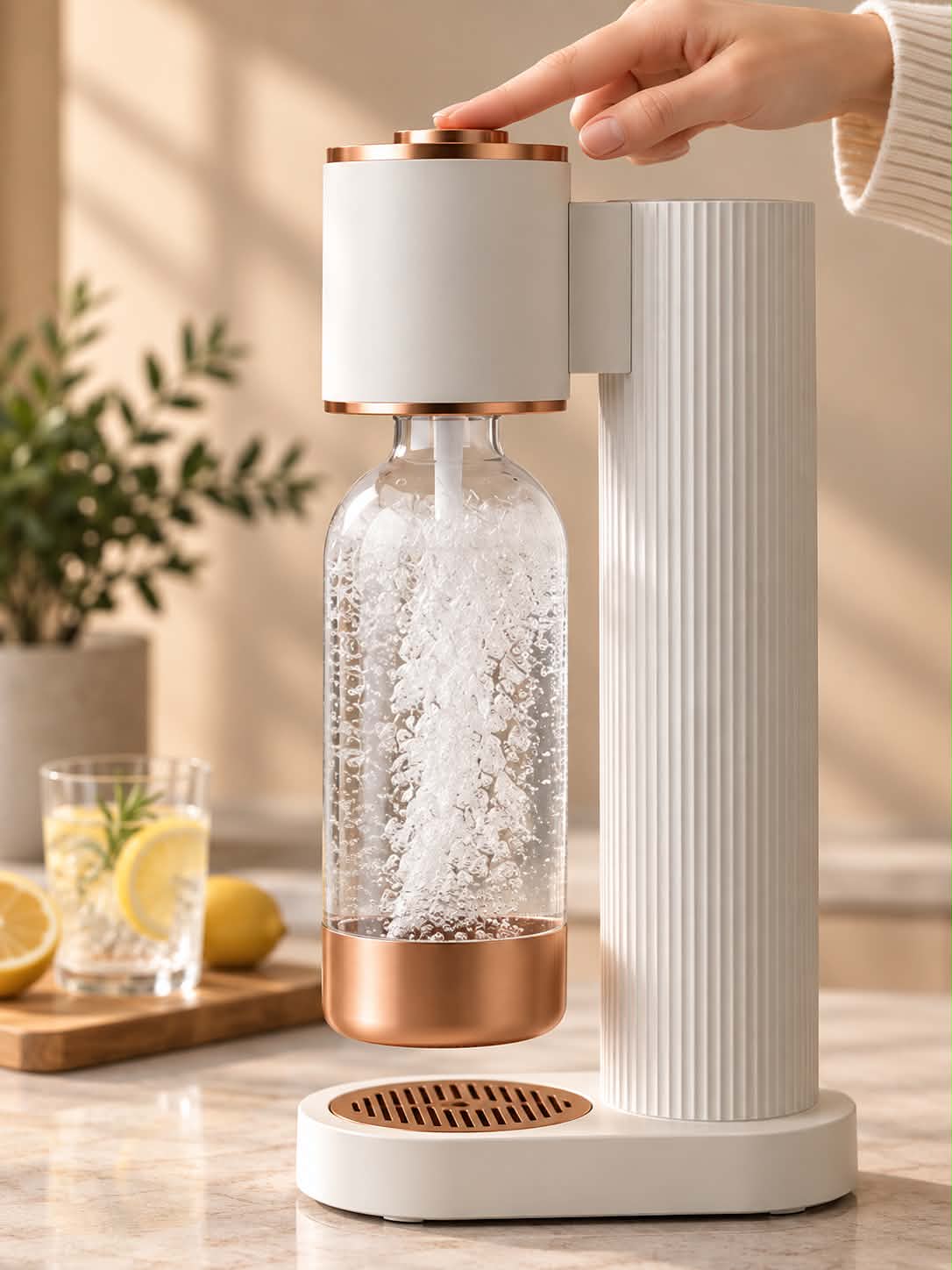Portable Sparkling Water & Soda Maker – Premium Home CO₂ Carbonation Machine with Reusable Bottle for Fresh Fizzy Water, Homemade Soda, Sparkling Drinks & Refreshing Beverages